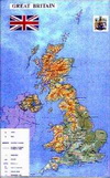 Плакат. Карта Великобритании. Наглядное пособие