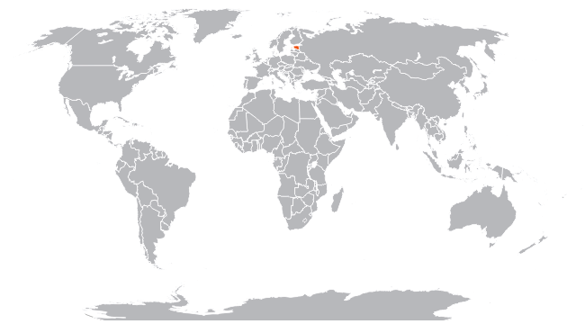 Эстония на карте мира