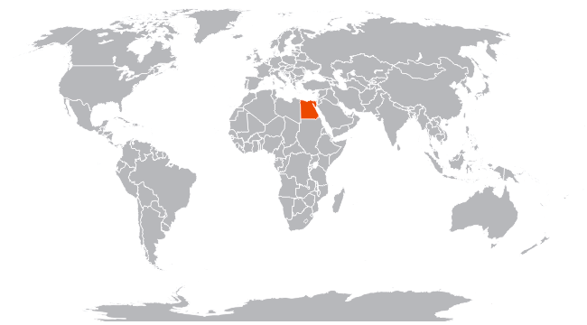 Египет на карте мира