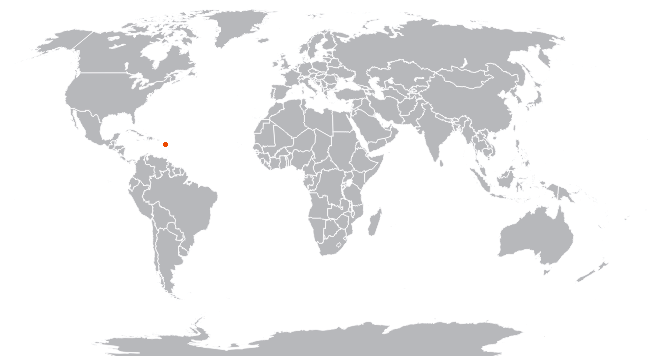 Мартиника на карте мира