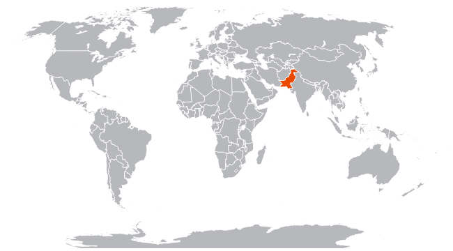 Пакистан на карте мира