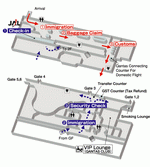 Схема терминалов авиакомпании JAL аэропорта Кернса