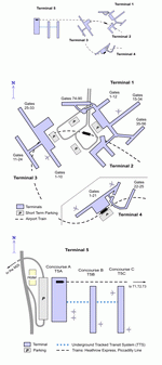 Схема  аэропорта Хитроу