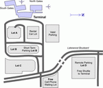 Схема парковок аэропорта Лонг-Бич