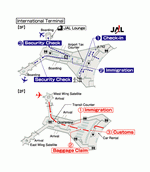Схема терминалов авиакомпании JAL аэропорта Манилы