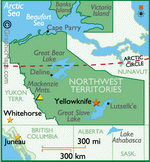 Карта Северо-Западных территорий