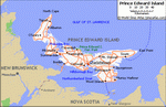 Карта дорог острова Принца Эдуарда