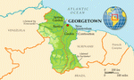 Карта Гайаны