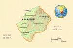 Карта Лесото