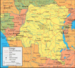 Карта Демократической Республики Конго