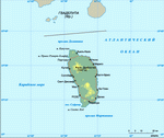 Карта Доминики