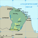 Карта Французской Гвианы