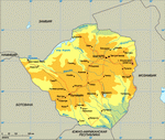 Карта Зимбабве