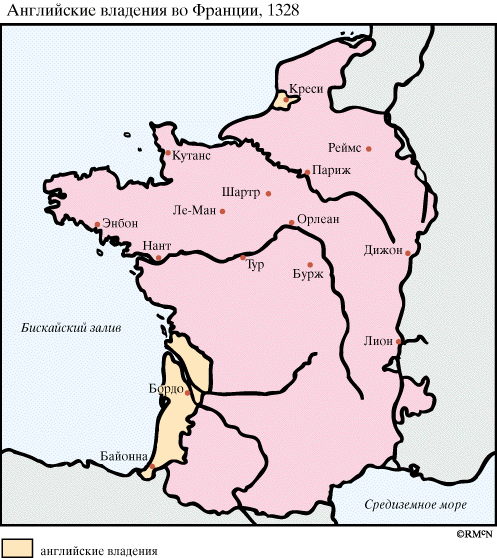 Английские владения во Франции, 1328