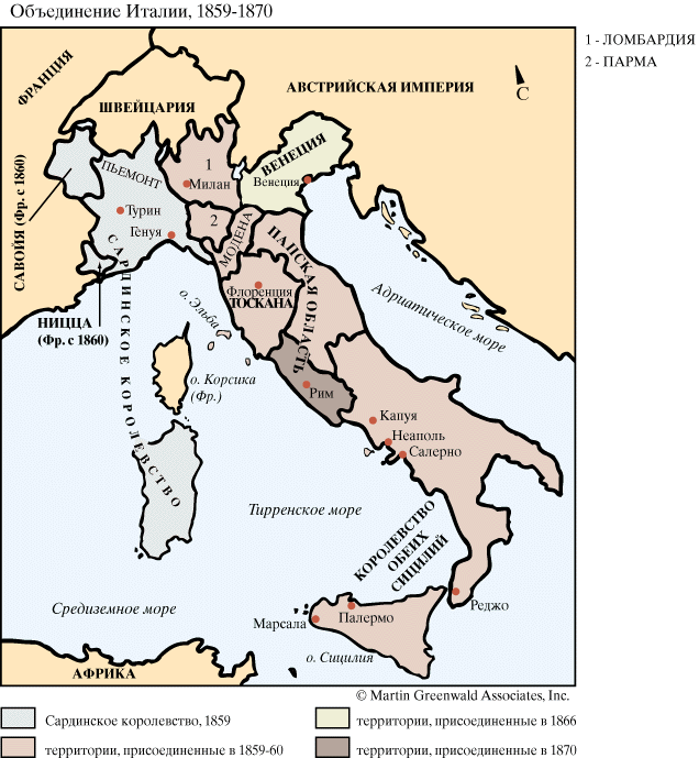 Объединение Италии, 1859—1870