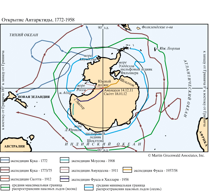 Открытие Антарктиды, 1772—1958