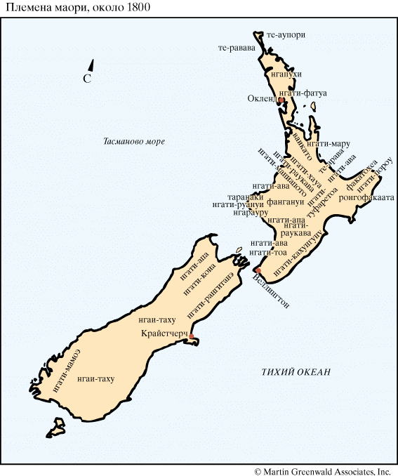 Племена маори, 1800