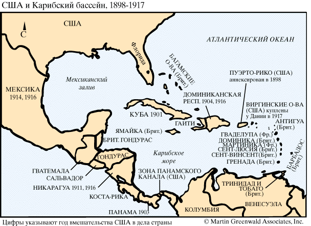 США и Карибский бассейн, 1898