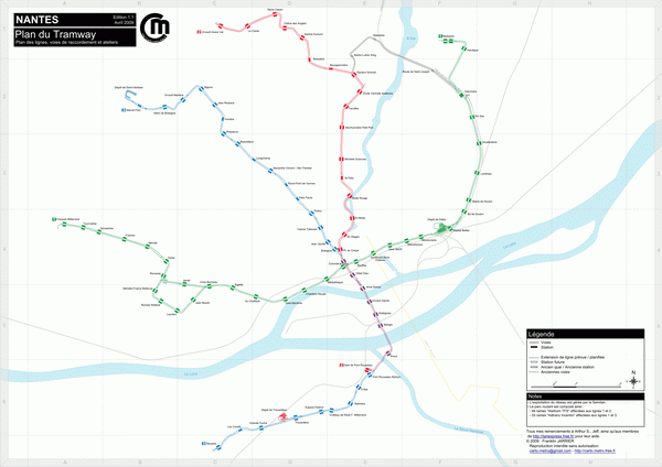 Схема метро Нанта
