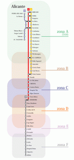 Схема метро Аликанте