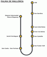 Схема метро Пальма-де-Мальорка