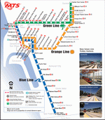 Схема метро Сан-Диего