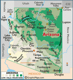 Карта Аризоны
