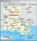 Карта Луизианы