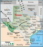 Карта Техаса