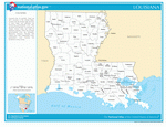 Карта округов Луизианы