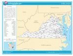 Карта округов Вирджинии