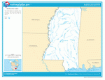 Карта рек и озер Миссисипи