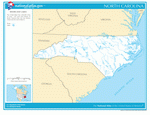 Карта рек и озер Северной Каролины