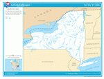 Карта рек и озер Нью-Йорка