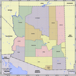 Карта деления Аризоны