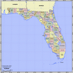 Карта деления Флориды