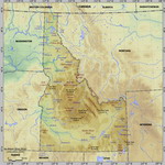 Карта рельефа Айдахо