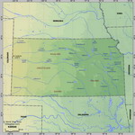 Карта рельефа Канзаса