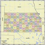 Карта деления Канзаса