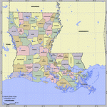 Карта деления Луизианы