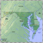 Карта рельефа Мэриленда