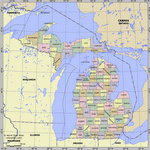 Карта деления Мичигана