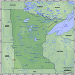 Карта рельефа Миннесоты