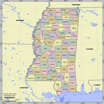 Карта деления Миссисипи