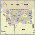 Карта деления Монтаны