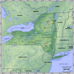 Карта рельефа Нью-Йорка
