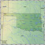 Карта рельефа Оклахомы