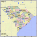 Карта деления Южной Каролины