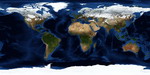 Спутниковая карта мира зимой